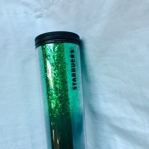 Starbucks dazzle glitter sparkle tumbler travel acrylic Christmas EUC